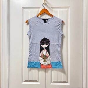 Marc by Marc Jacobs Rare "Miss Marc" Graphic Tee Blue - M